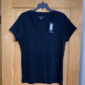 NWT black v-neck Tommy Hilfiger top